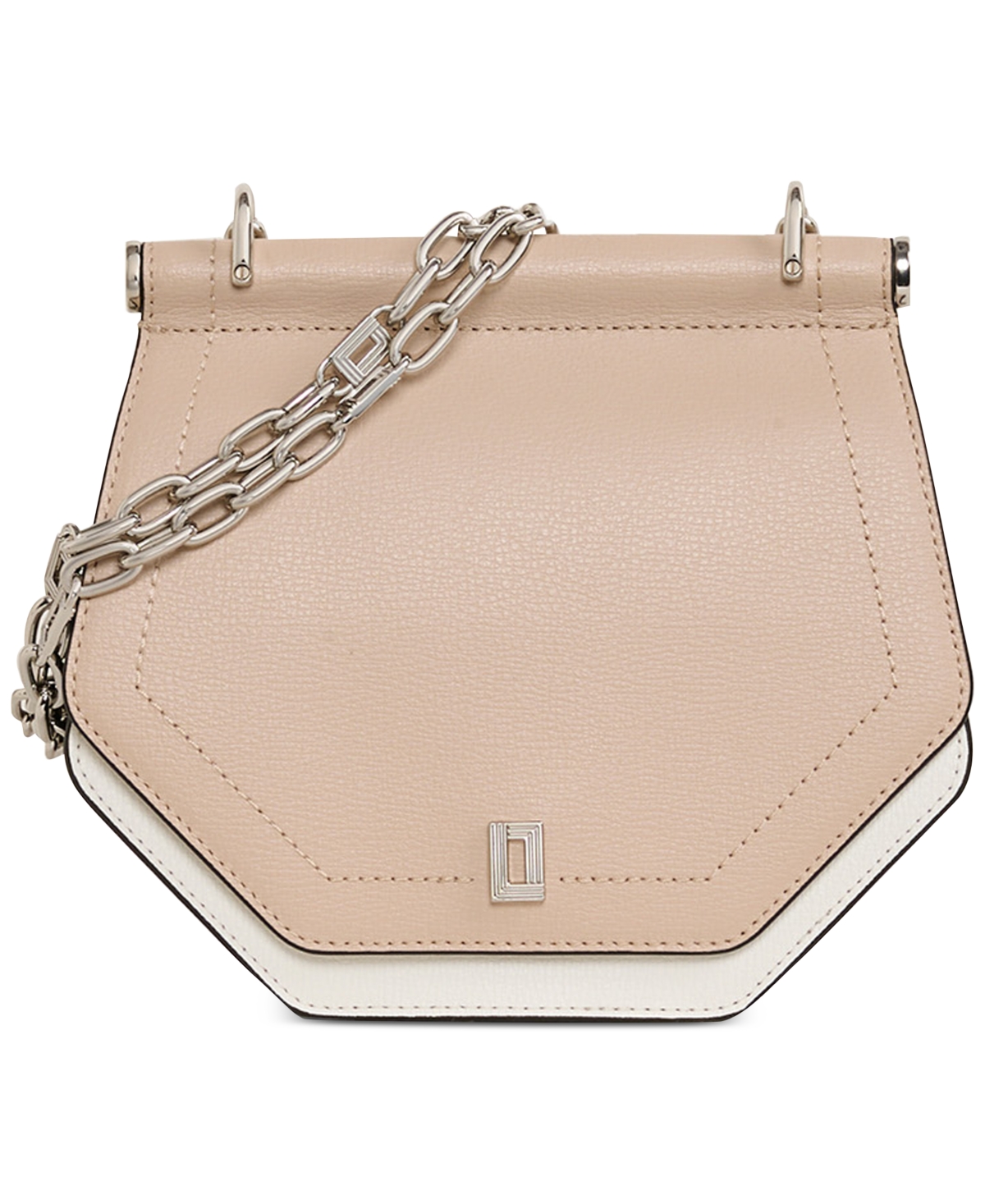 Shop Karl Lagerfeld Rue Small Leather Crossbody In Shell,winter White,black