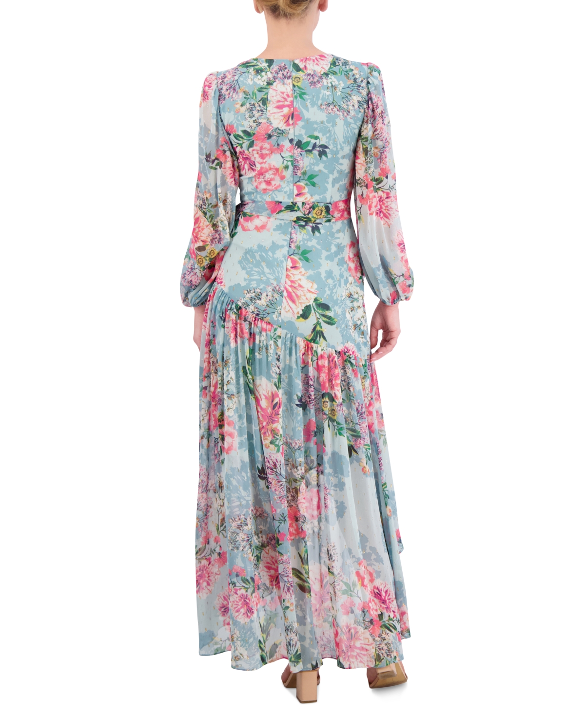 Shop Eliza J Women's Printed High-low Maxi Dress In Mint