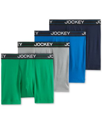 Jockey - Men's  Lightweight Cotton Blend 5" Boxer Briefs, Pack of 4