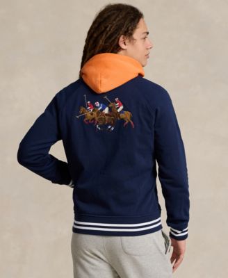 Polo Ralph Lauren Men's Triple-Pony Fleece Baseball Jacket - Macy's