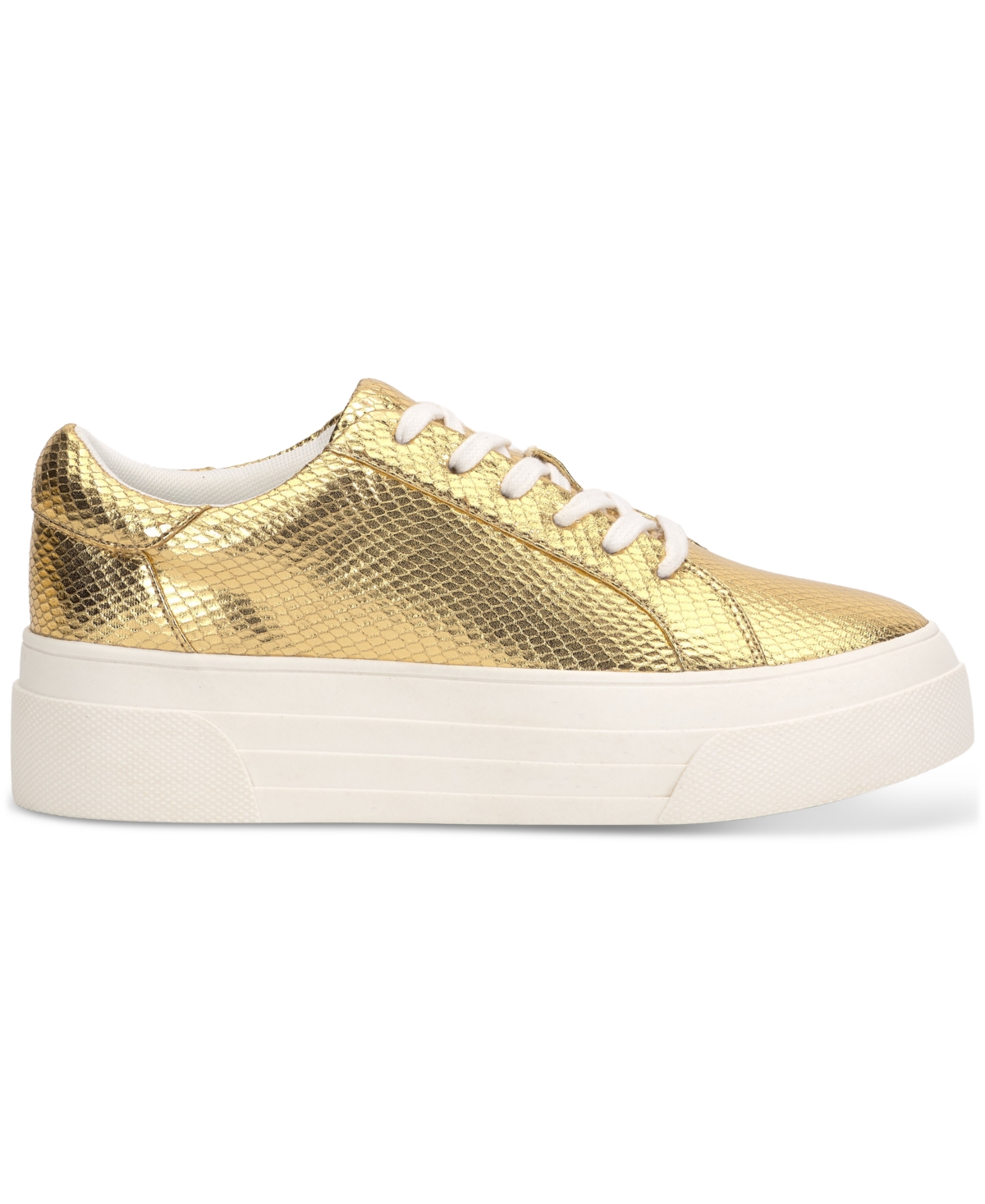 Jessica Simpson Women's Caitrona Lace Up Platform Sneakers In Natural Satin