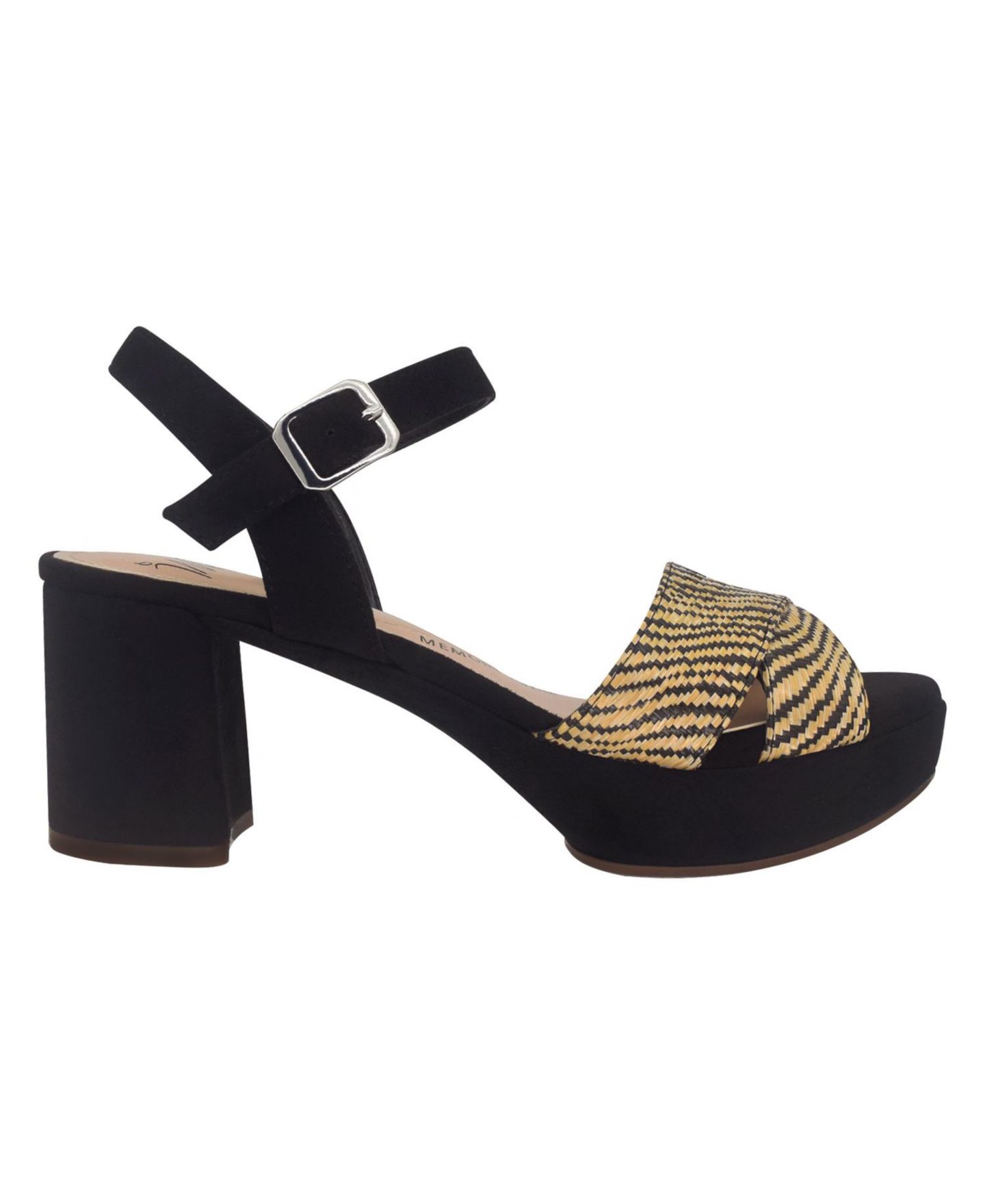 Женские сандалии Impo Nicolette Platform Block Heel, цвет: Натуральный / Чёрный — фото 2