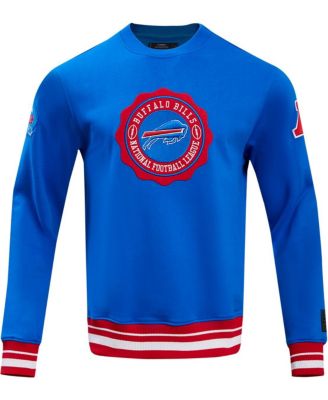 Men's Royal Buffalo Bills Crest Emblem Pullover Sweatshirt
