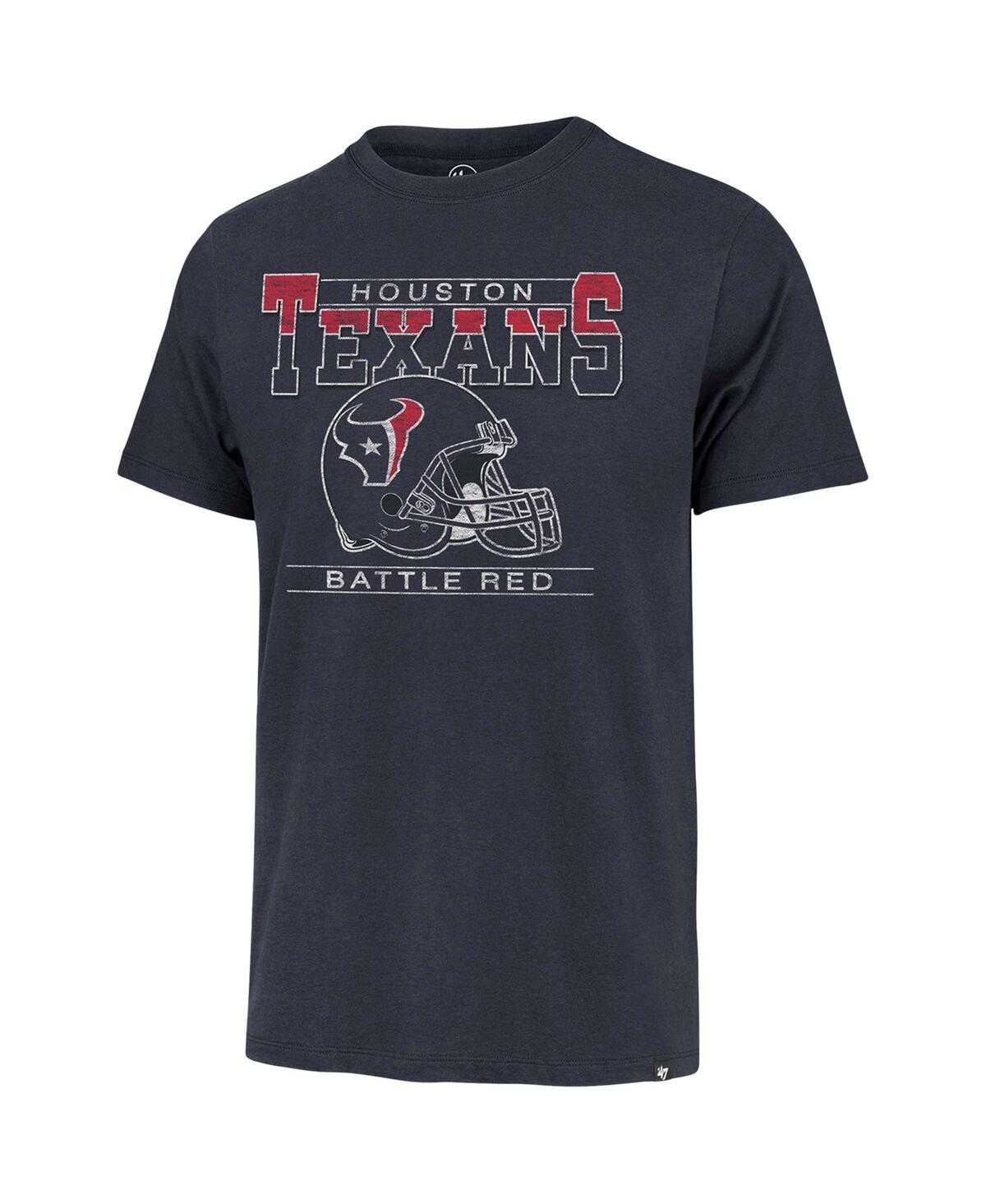 Men's '47 BrandDistressed Houston Texans Gridiron Classics Time Lock Franklin T-shirt - Navy