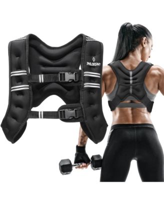 Weighted Workout Vest 8 LB, Strength Training Fitness Body Weight Vest