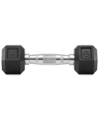 Rubber Coated Hex Dumbbell Hand Weights, 3 lb Pair