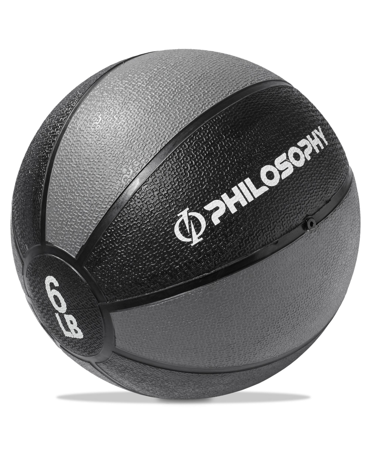 Medicine Ball, 6 Lb - Weighted Fitness Non-Slip Ball - Black