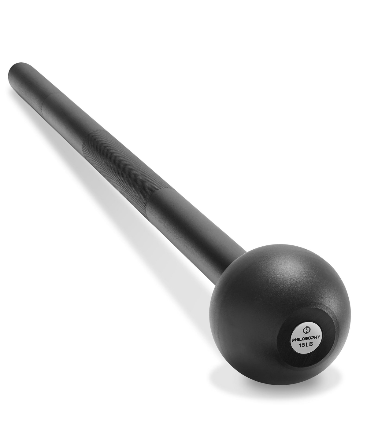 Steel Mace Bell 15 Lb, Mace Club for Strength Training, Functional Full Body Workouts - Black