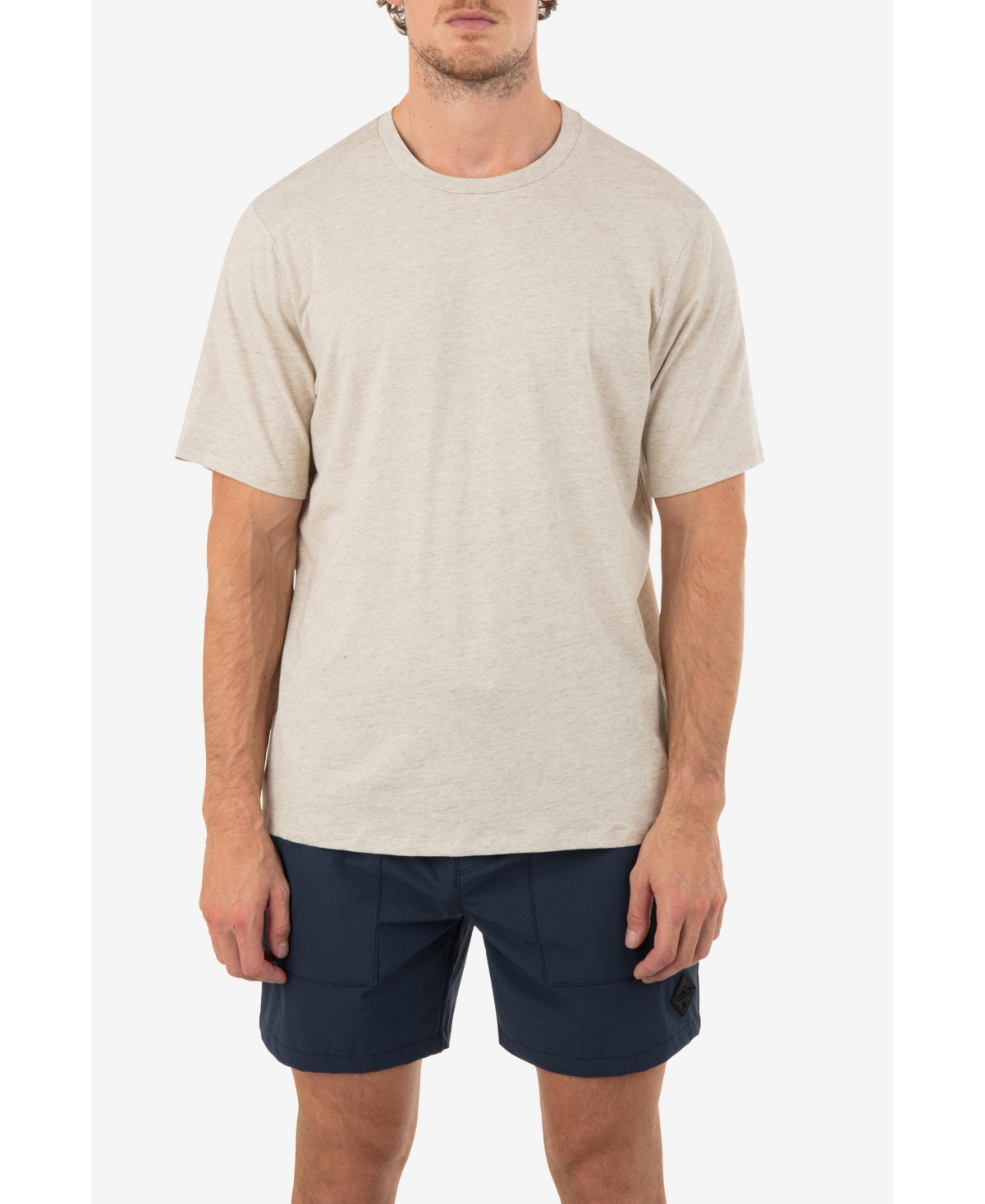 Shop Hurley Men's H2o-dri Essentials Short Sleeves T-shirt In Bone
