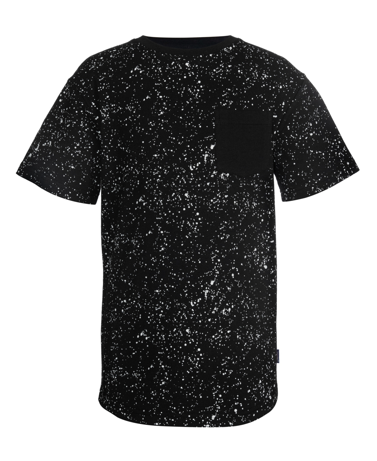 Shop Univibe Big Boys Pier Print Pocket Crewneck T-shirt In Black
