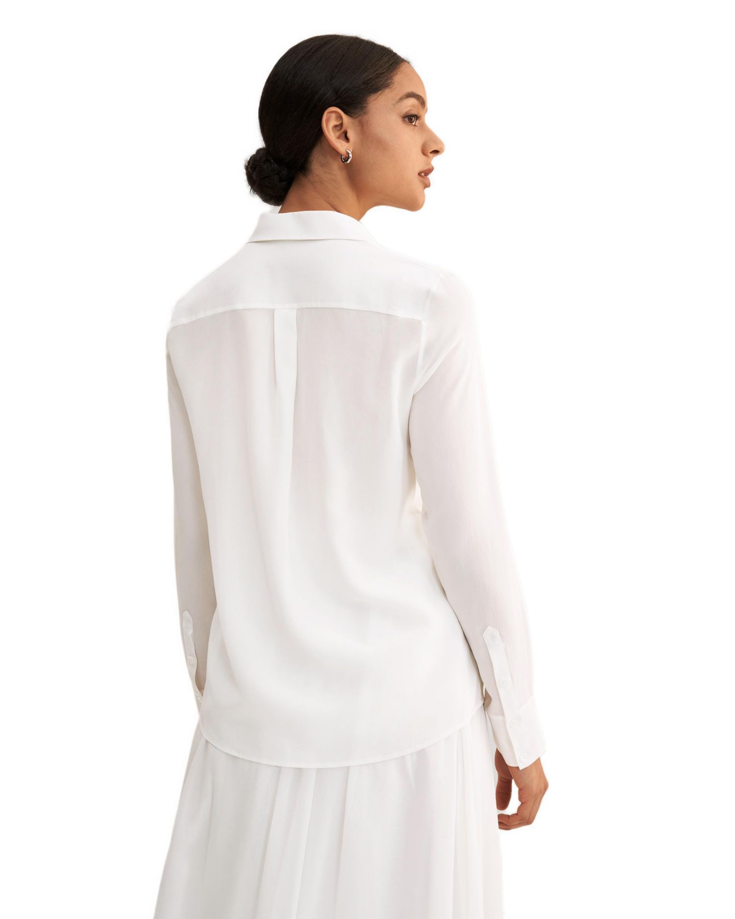 Women's Wrinkle Free Basic Silk Shirt