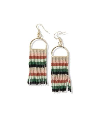 Allison Beaded Fringe Earrings - Amalfi 36$