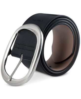 Women's Reversible Oversized Statement Buckle Belt