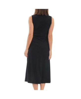 Carol Rib A-line Cut Out Dress Black