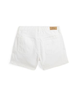 Big Girls Frayed Cotton Denim Shorts