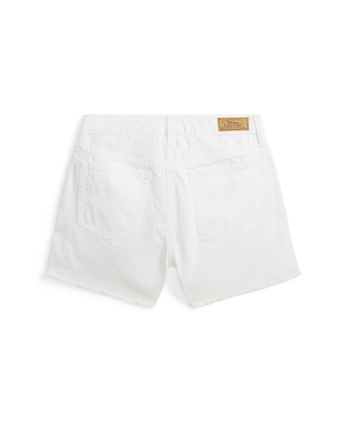 Shop Polo Ralph Lauren Big Girls Frayed Cotton Denim Shorts In Poe Wash