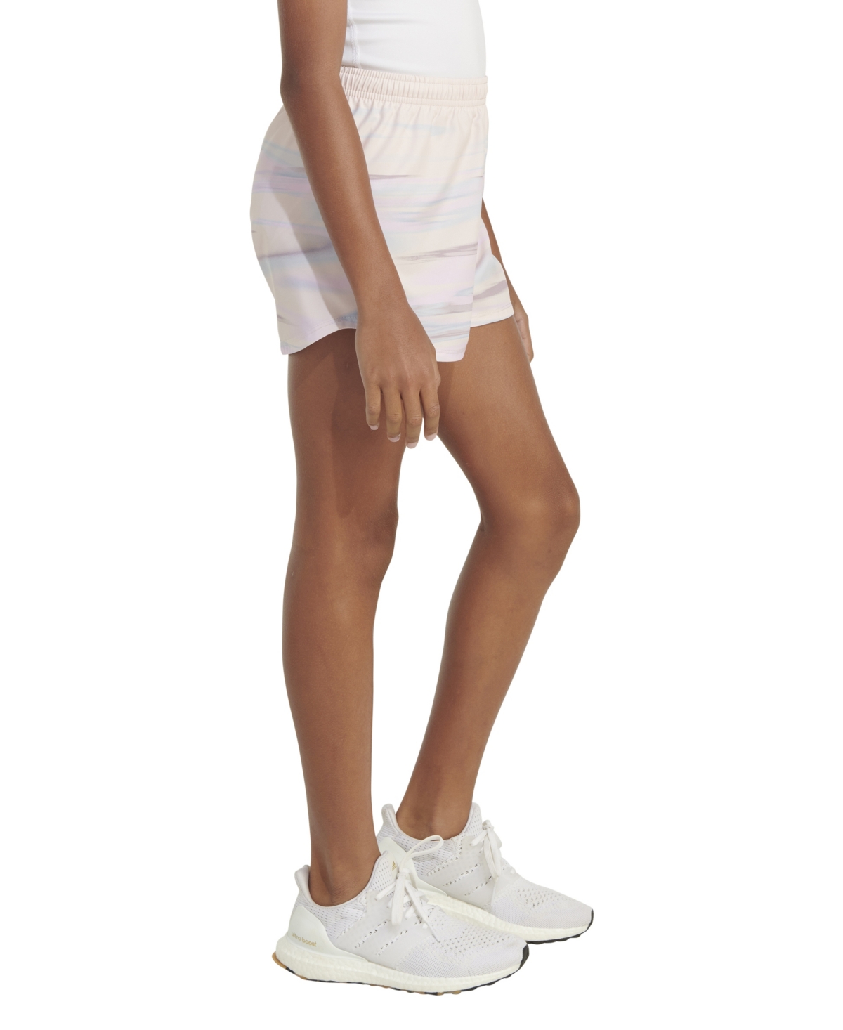 adidas Big Girls Aeroready Elastic Waistband Sublimated No Side-Seam Shorts