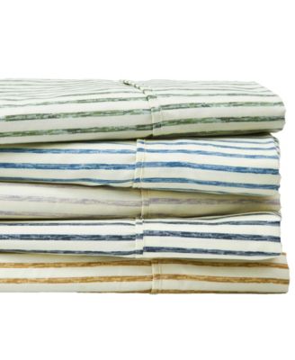 Premium Comforts Striped Microfiber Wrinkle Resistant Sheet Set In Stripe - Light Taupe