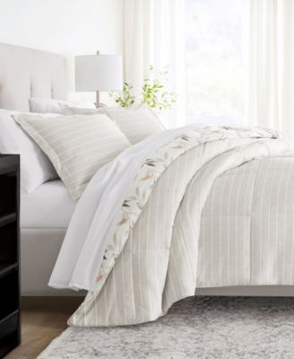Foliage Stripe 3-Piece Comforter Set, King/California King