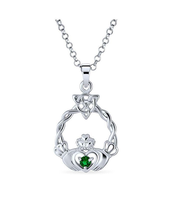 Bling Jewelry Traditional Irish Kelly Green Cubic Zirconia CZ Celtic ...