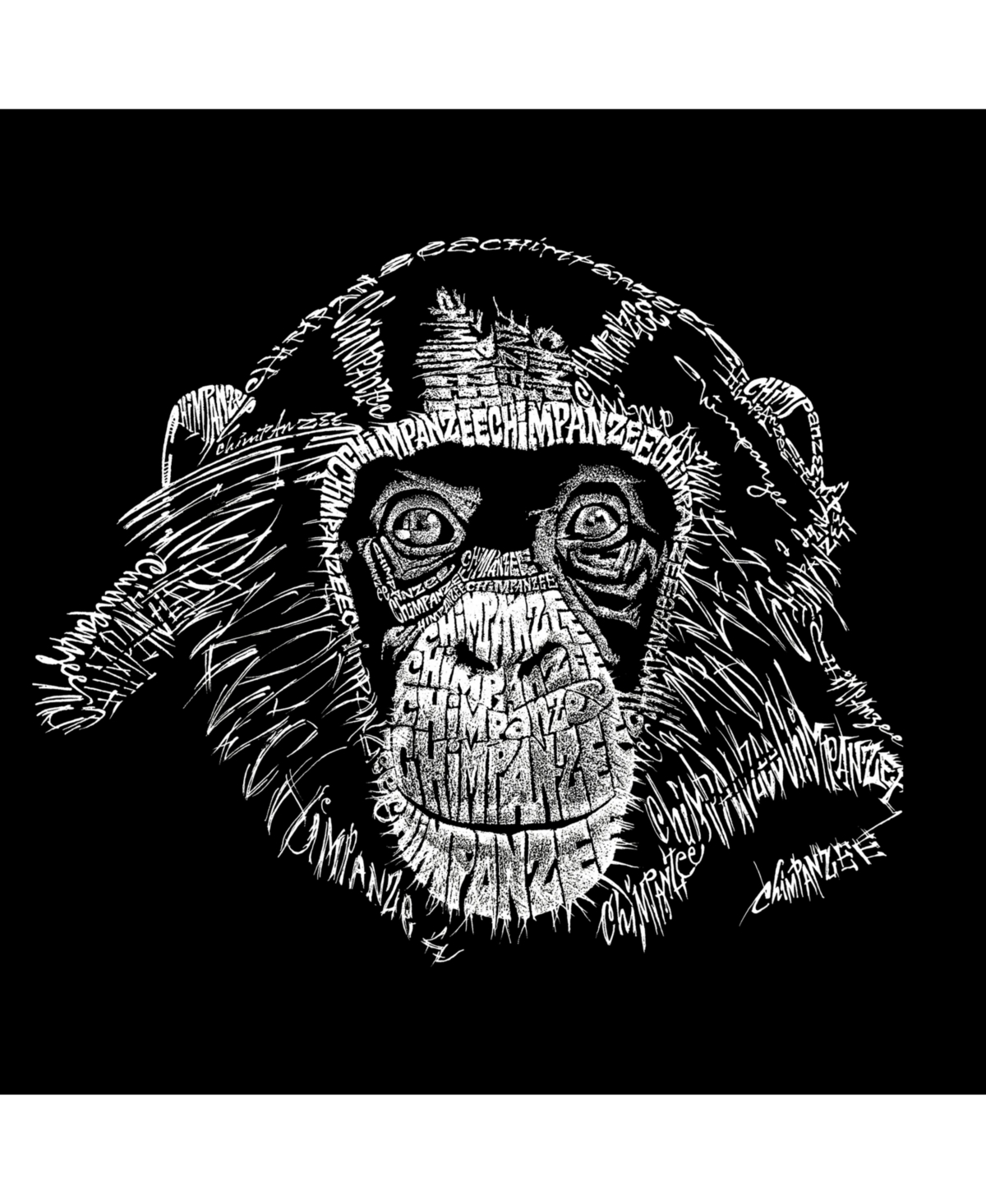 Boy's Word Art T-shirt - Chimpanzee