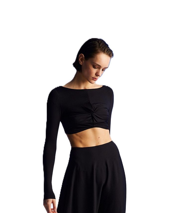 NOCTURNE Women's Crop Top with Knot - Macy's