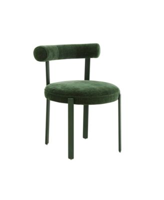 1 Pc. Textured Velvet Bolster Back Dining Chair