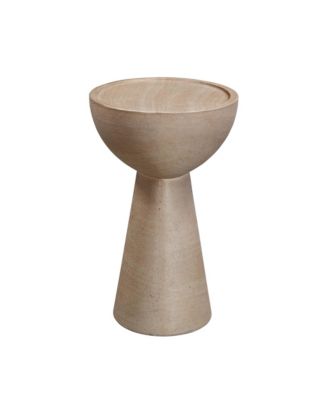 1 Pc. Textured Faux Terrazzo Travertine Indoor, Outdoor Side Table