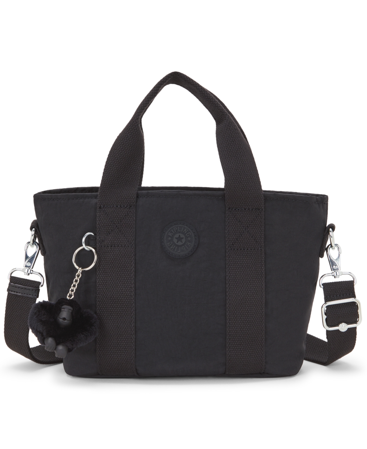 Shop Kipling Minta Shoulder Bag In Black Noir