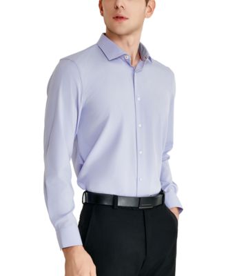 Men's Slim-Fit Solid Poplin Dress Shirt