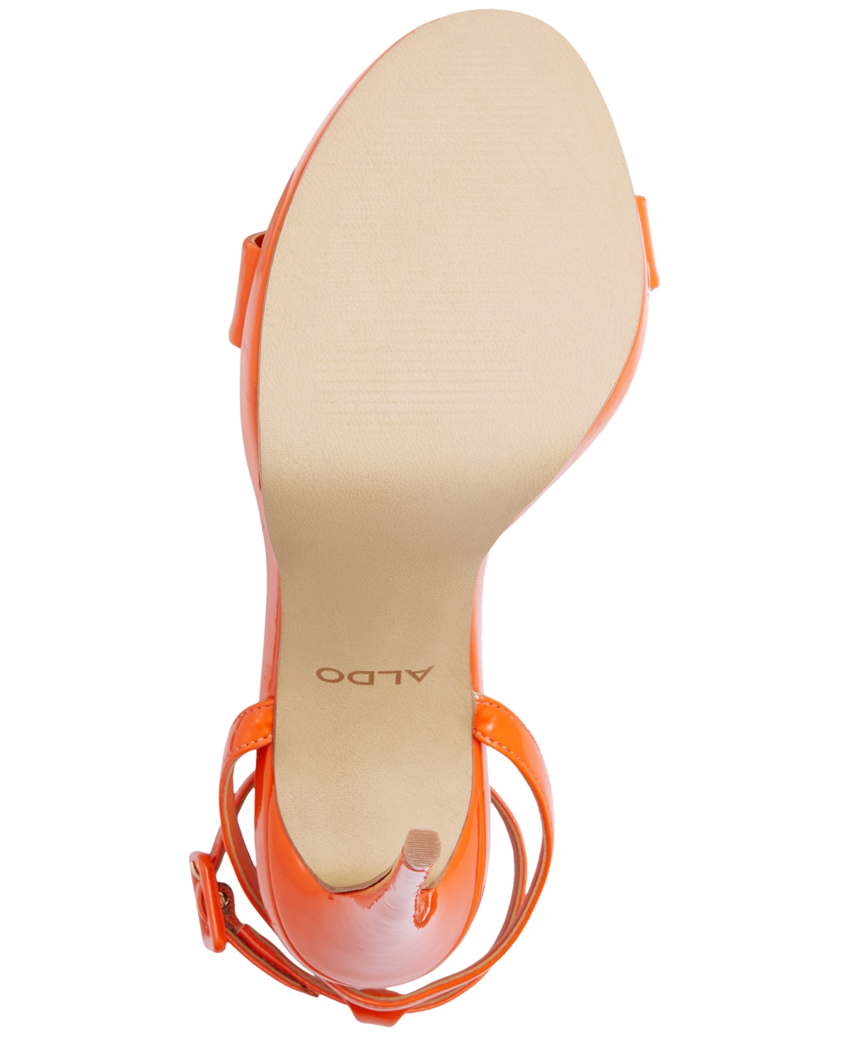 Shop Aldo Women's Kat Two-piece Platform Dress Sandals In Bright Orange Patent