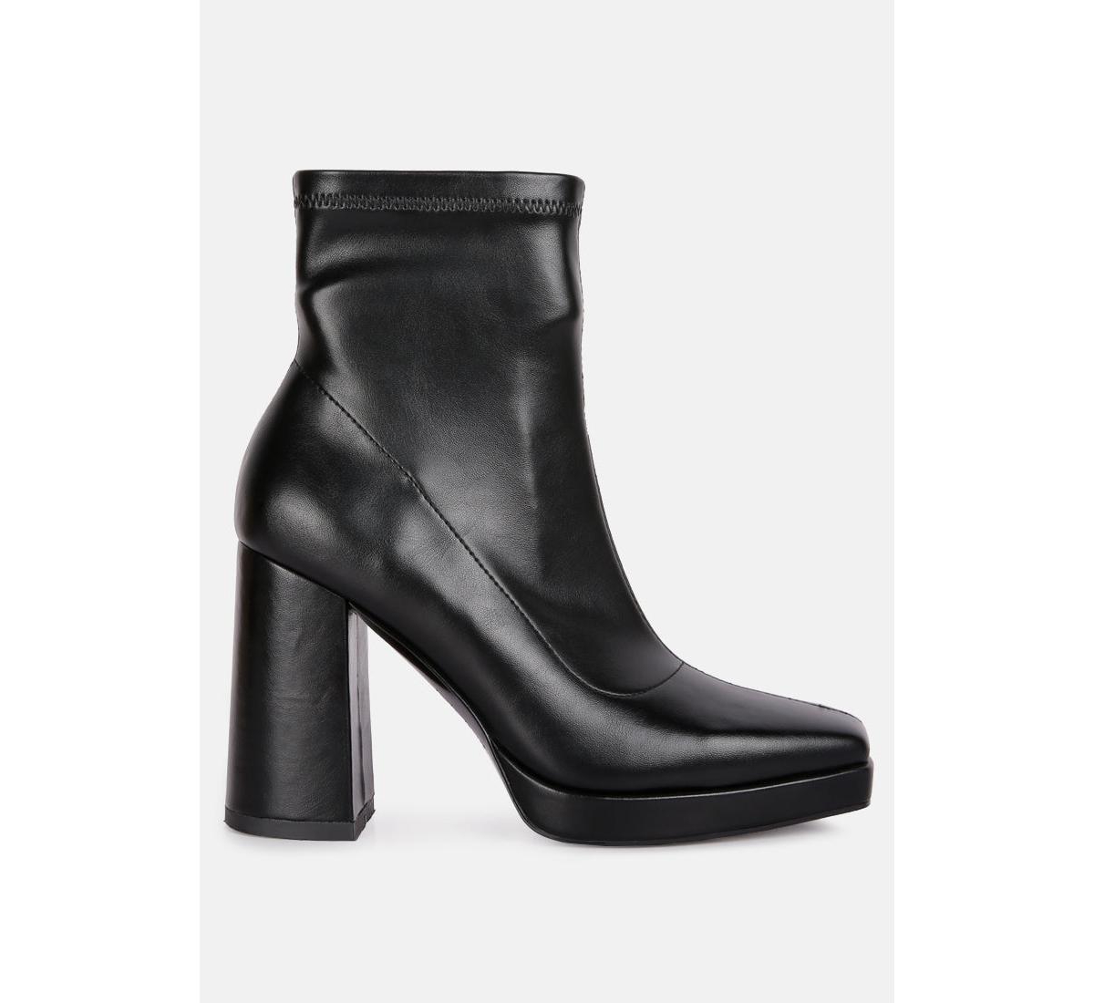 London Rag Tintin Square Toe Ankle Heeled Boots