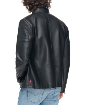 Men's Faux Leather Racer Jacket