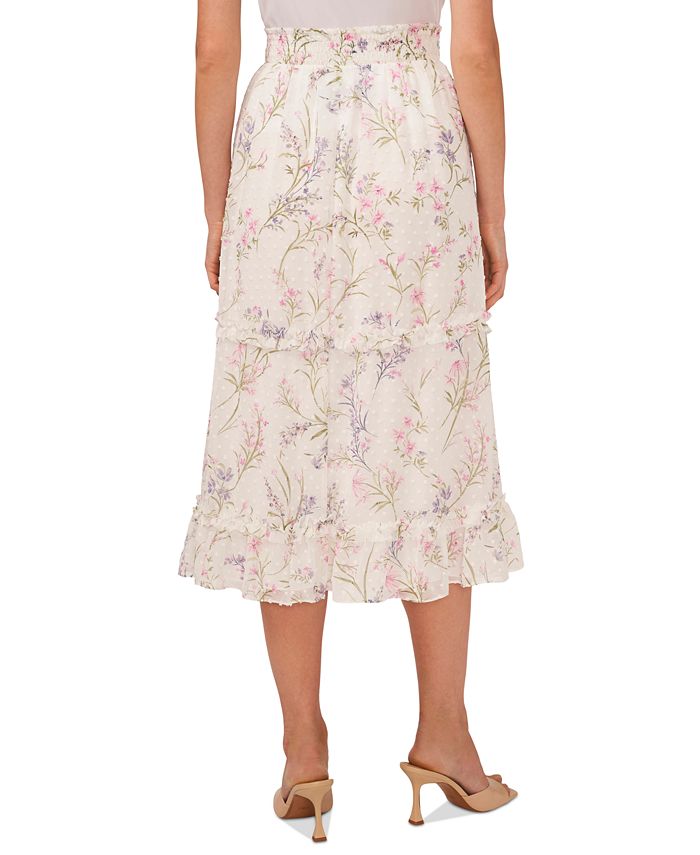 CeCe Women's Floral-Print Pleated Midi Skirt main image 0