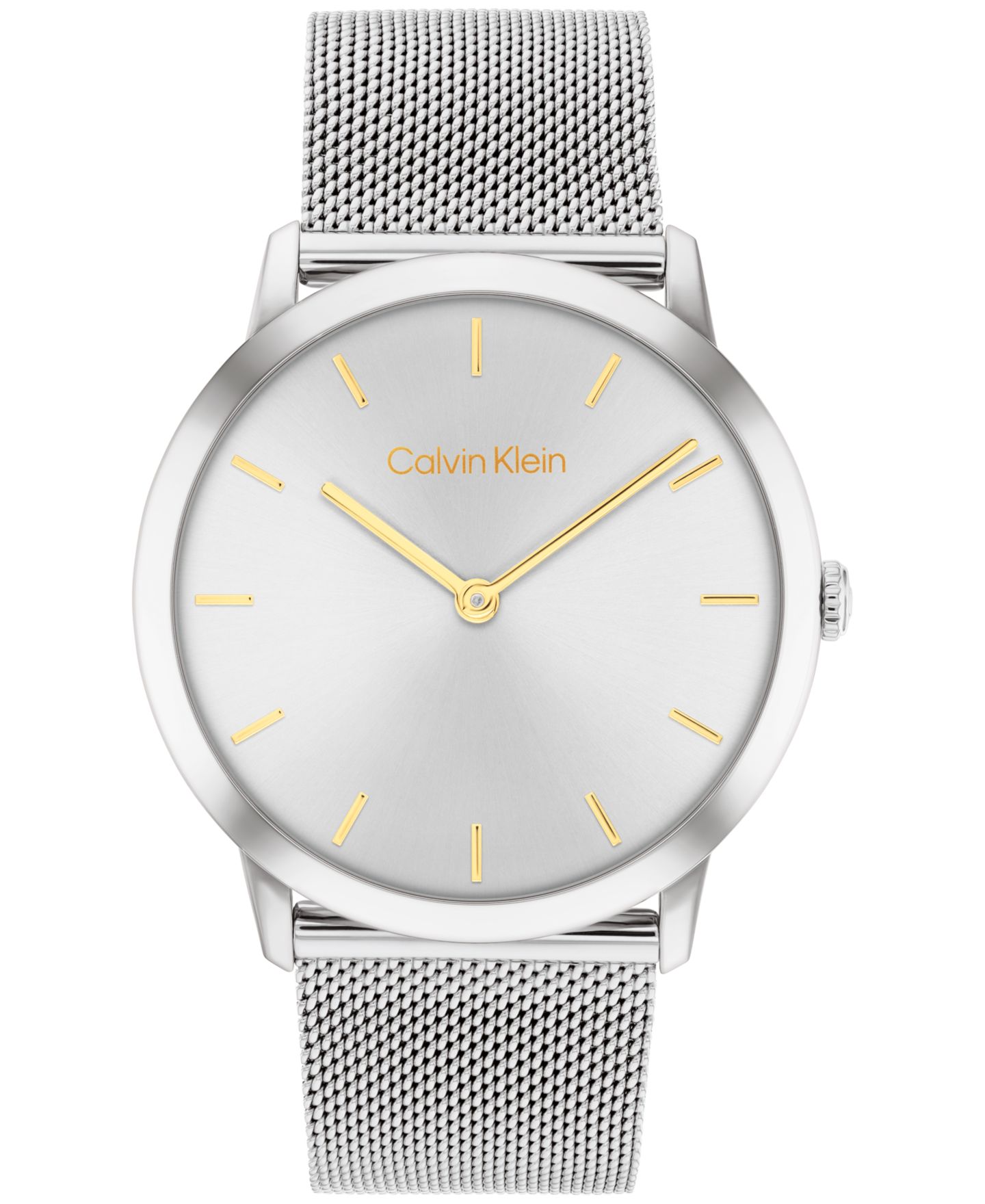 Женские часы Calvin Klein Exceptional, серебристый стальной сетчатый браслет, 37 мм — фото 1