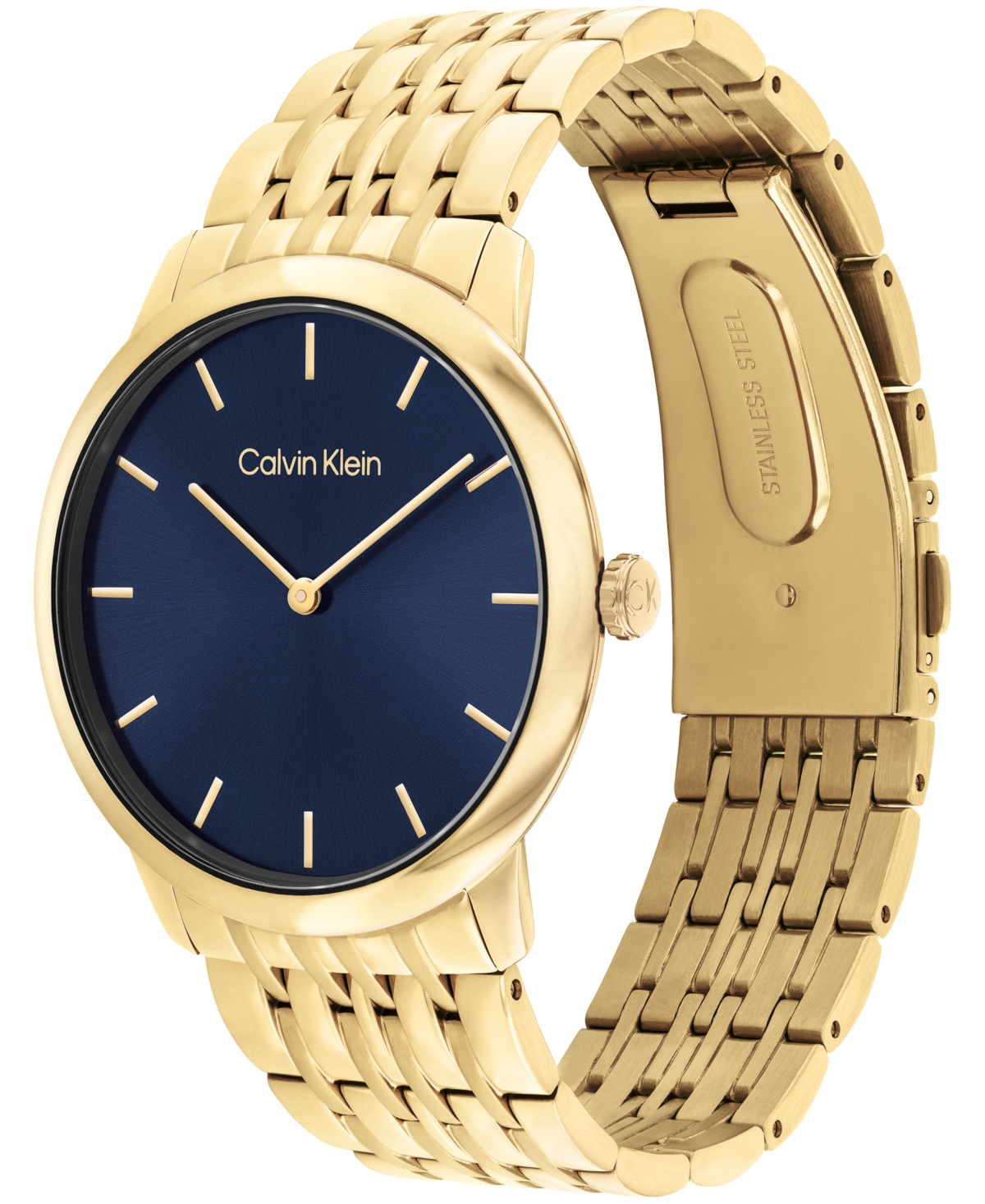 Shop Calvin Klein Men's Intrigue Gold-tone Stainless Steel Bracelet Watch 40mm