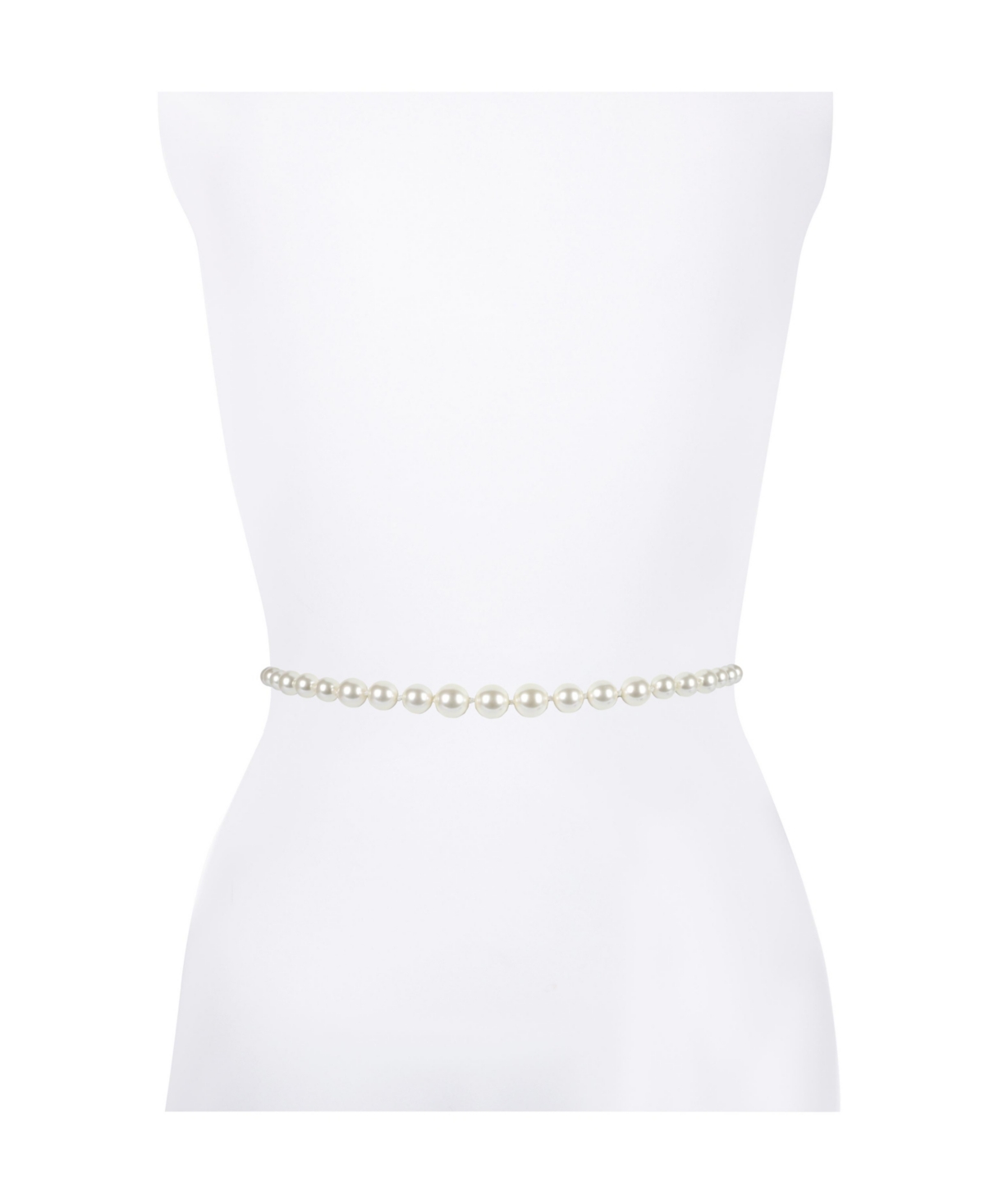 Women's Imitation Pearl Chain Belt - Pale Pol Gold