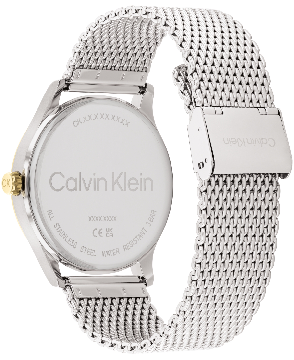 Shop Calvin Klein Men's Ascend Two-tone Stainless Steel Mesh Bracelet Watch 43mm In Silver