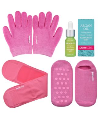 Purecode Moisturizing Gel Collection With Argan Oil Rainforest Mist Gloves S-m Socks 6-9 - Pink 65$