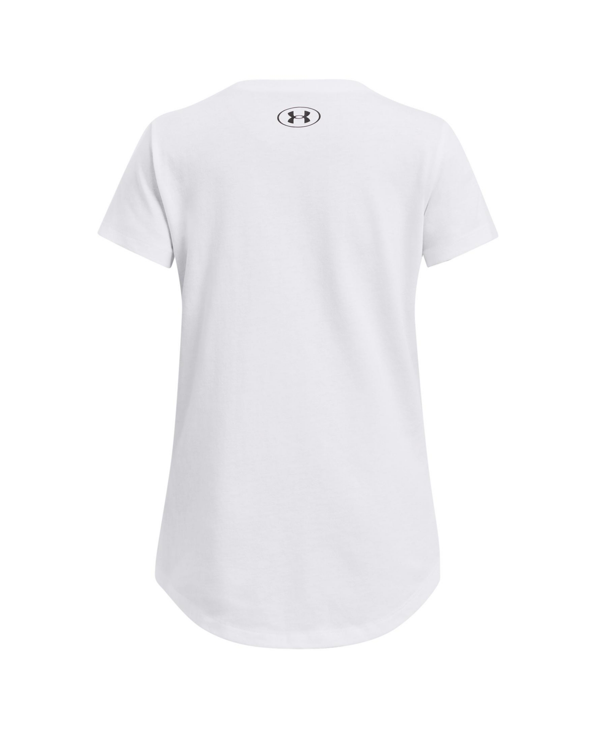 Under Armour Big Girls Colorblock Big Logo Short Sleeve T-shirt - Black