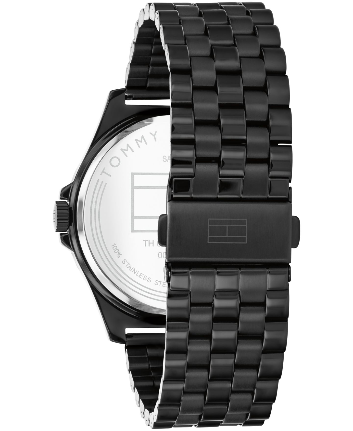 Мужские часы Tommy Hilfiger Quartz Black Stainless Steel Watch 42mm — фото 3