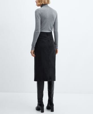 Women's Denim Midi-Skirt