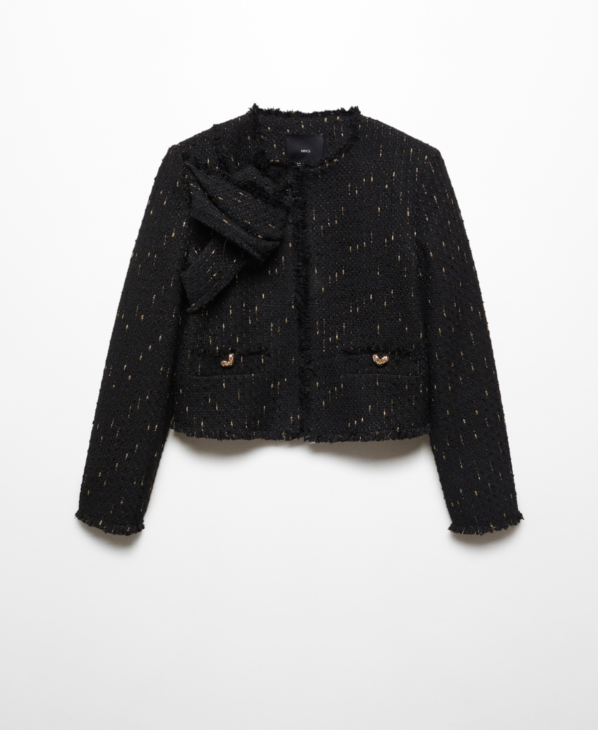 Mango Women's Maxi Floral Tweed Blazer