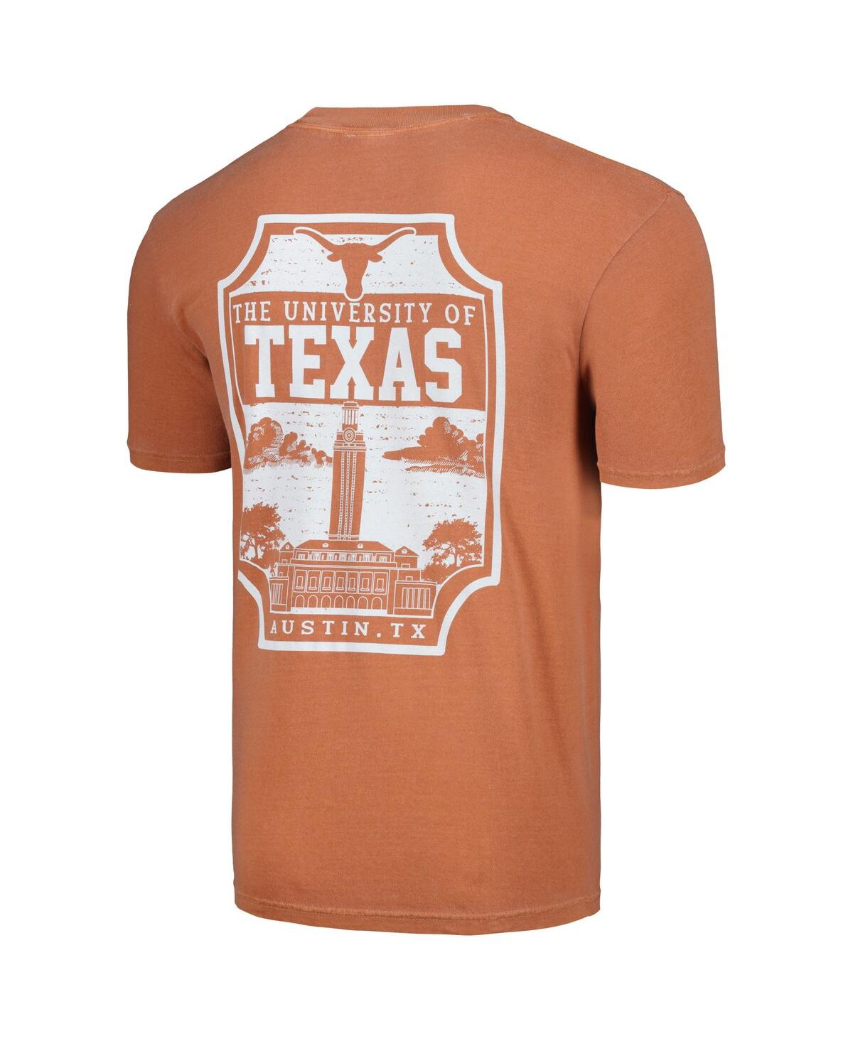 Image One Men's Texas Orange Texas Longhorns Campus Badge  T-shirt In Orange