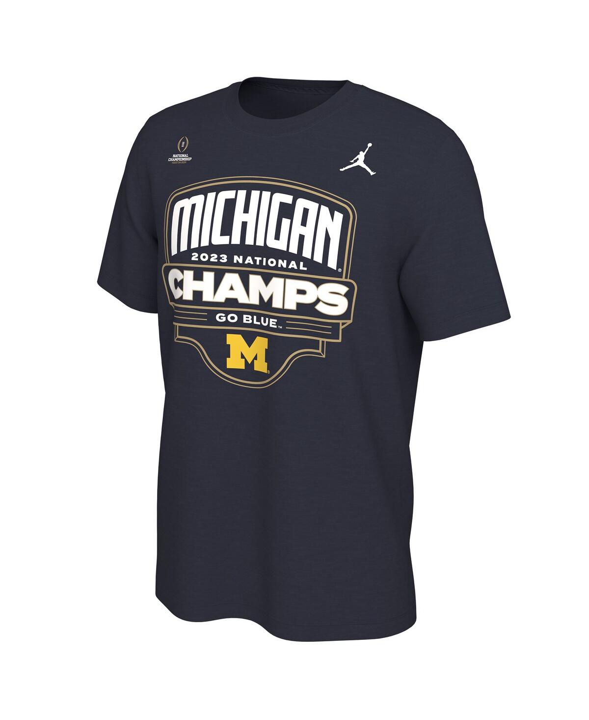 Jordan Men's  Navy Michigan Wolverines College Football Playoff 2023 National Champions Celebration T In Navy