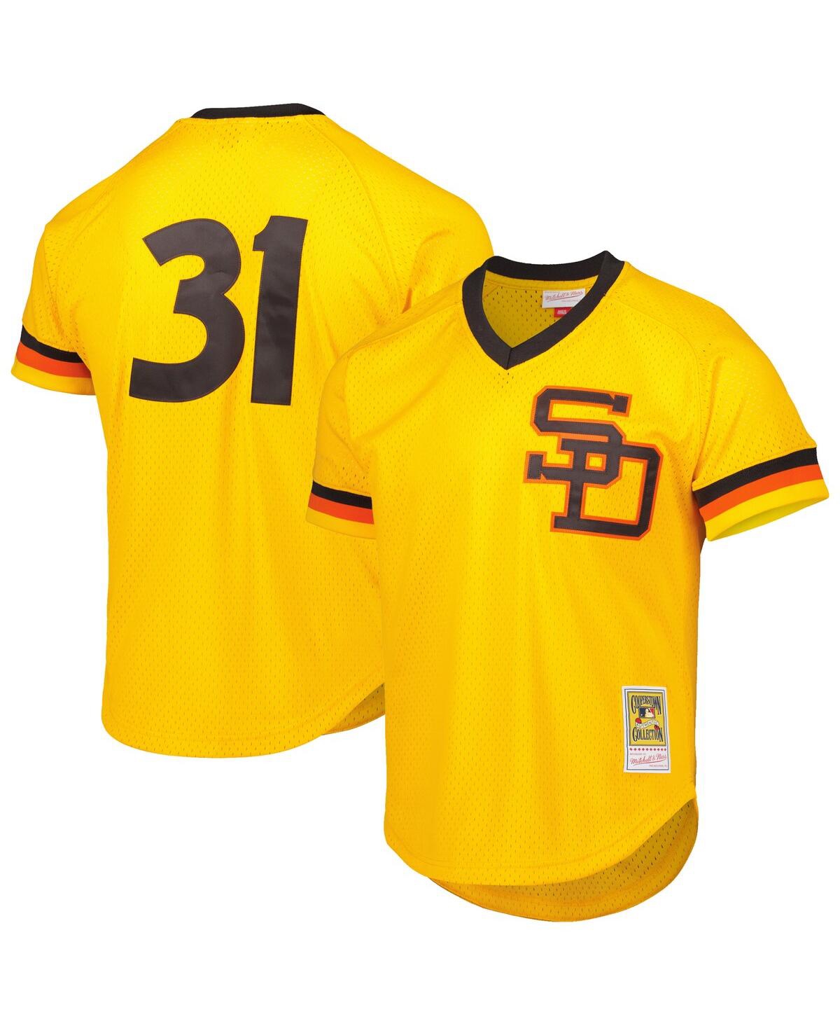 Men's Mitchell & Ness Dave Winfield Gold San Diego Padres Cooperstown Collection Mesh Batting Practice Jersey - Gold