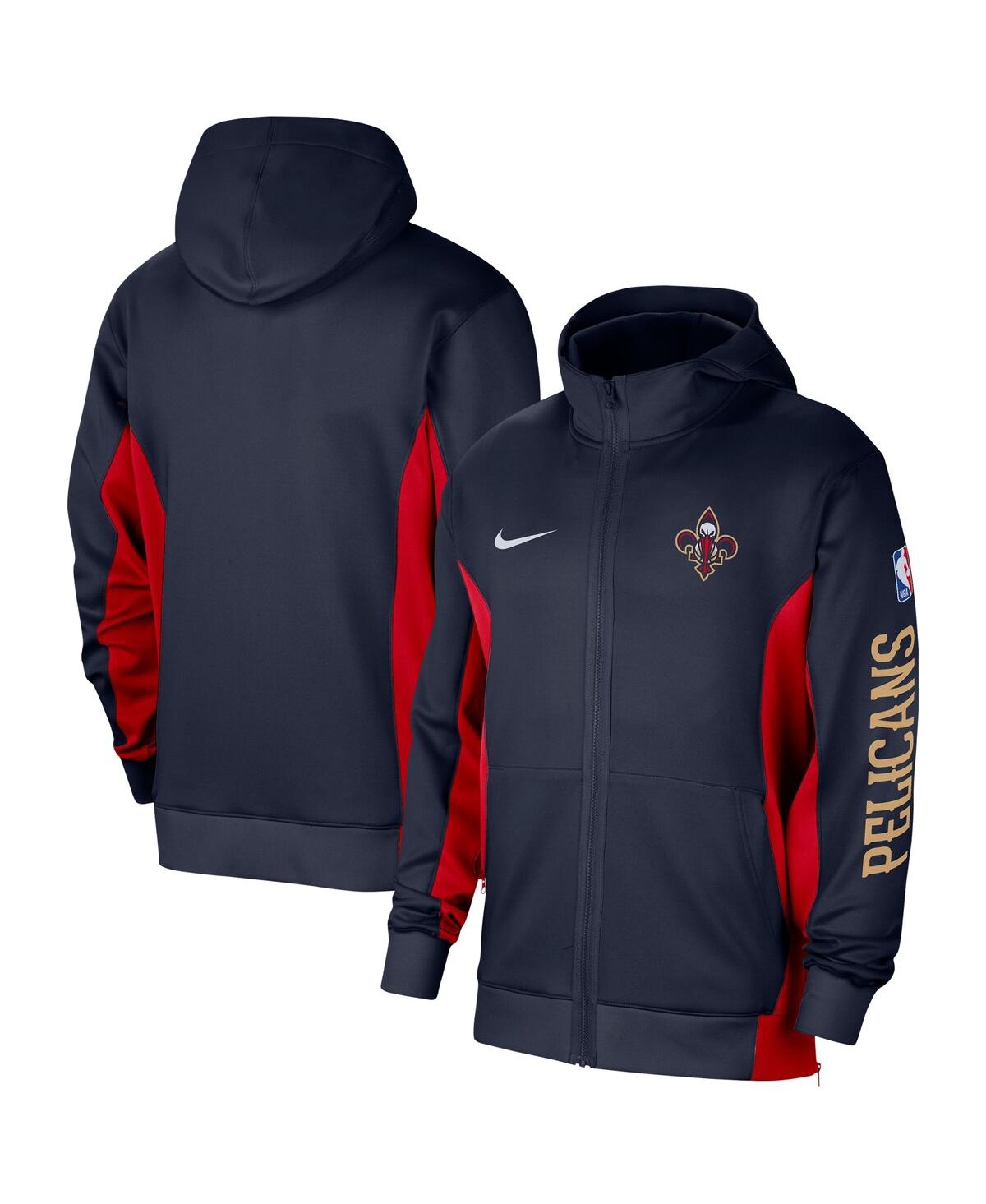 Shop Nike Men's  Navy New Orleans Pelicans 2023/24 Authentic Showtime Full-zip Hoodie