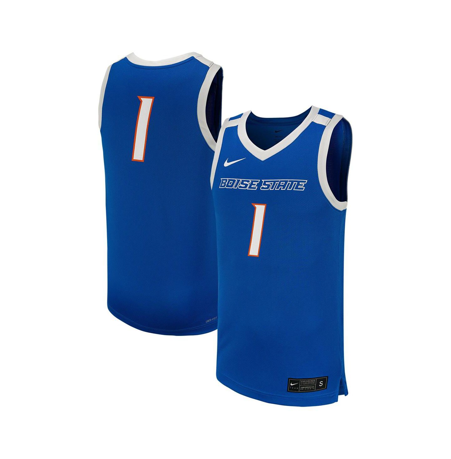 Мужской топ Nike #1 Royal Boise State Broncos Replica Basketball Jersey — фото 1