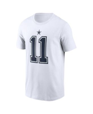 Men's Micah Parsons White Dallas Cowboys Player Name and Number T-shirt