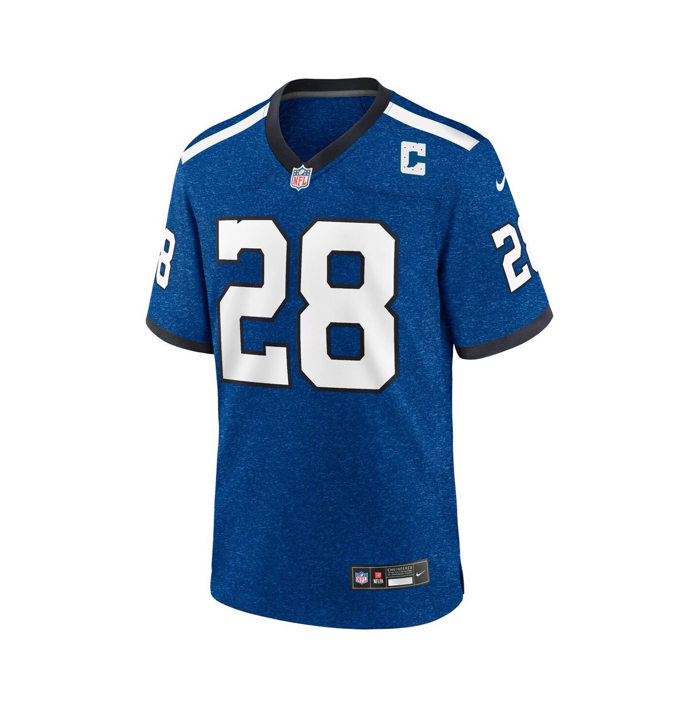 Мужской топ Nike Jonathan Taylor Royal Indianapolis Colts Indiana Nights Alternate Game Jersey — фото 3